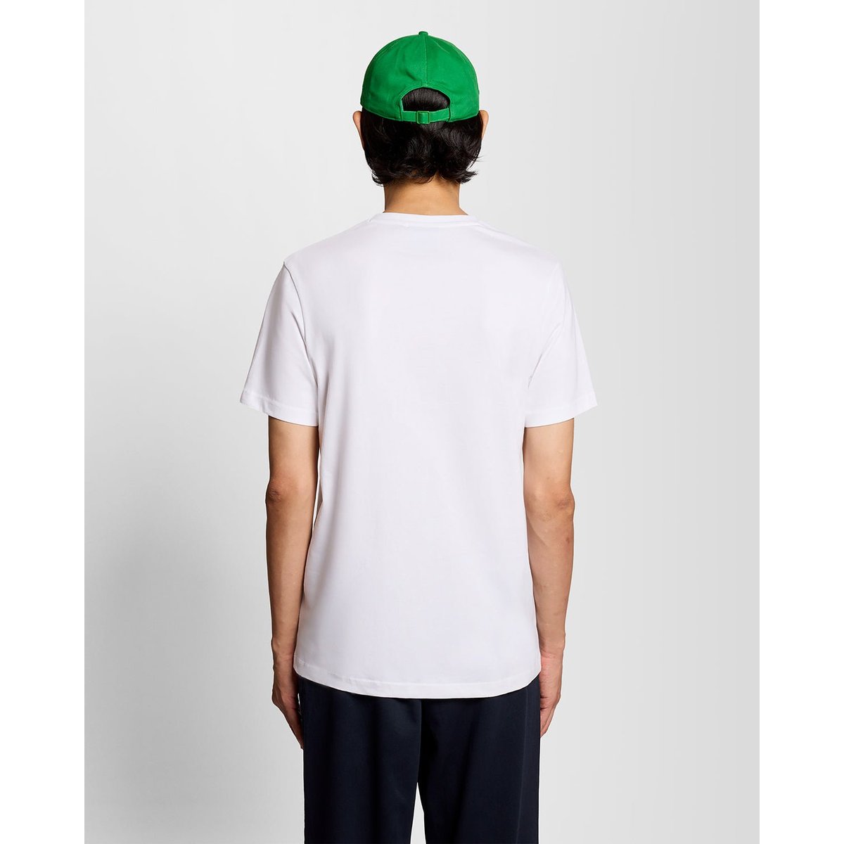 T-shirt en coton col V blanc, LYLE & SCOTT