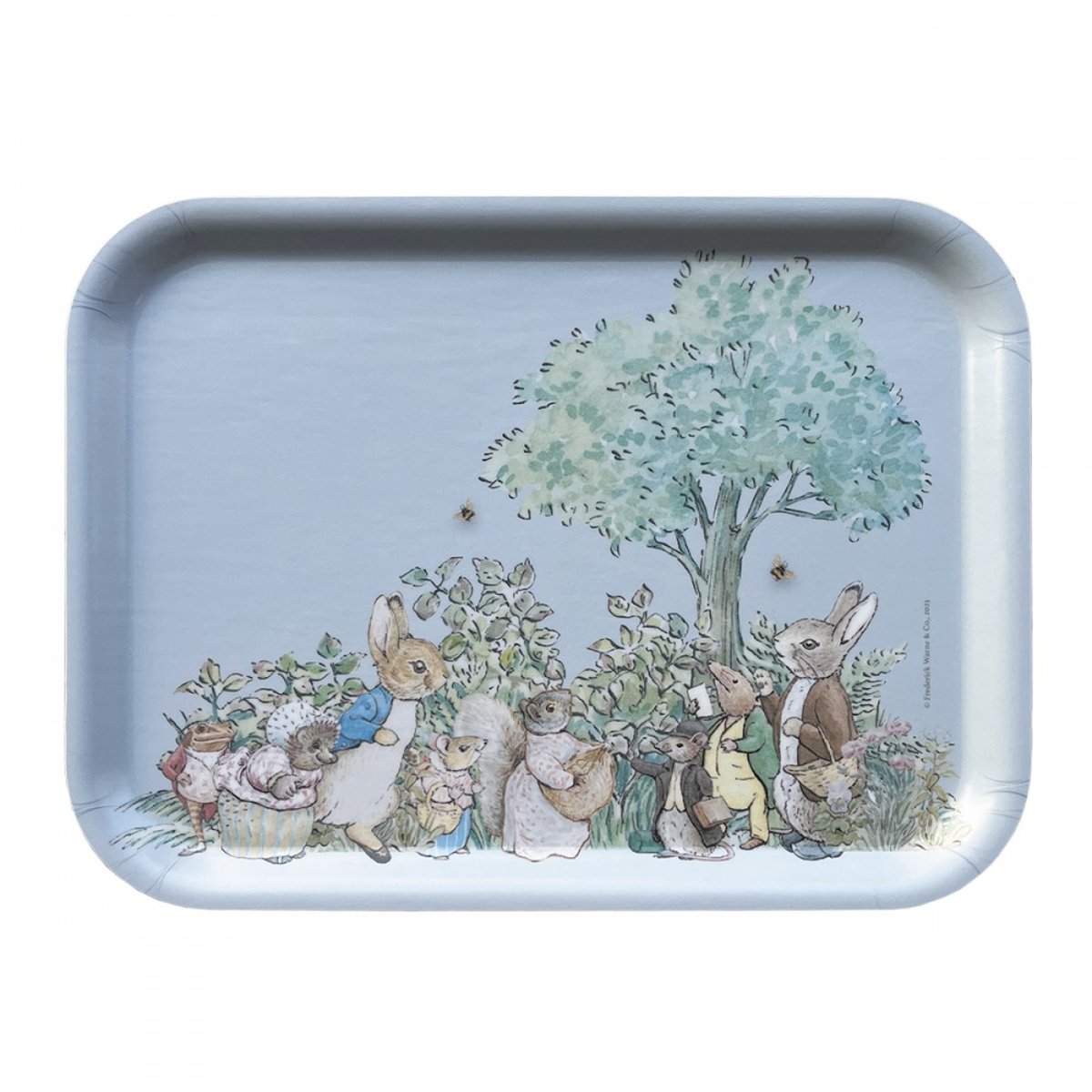 Plateau en bois PIERRE LAPIN bleu, PETIT JOUR
