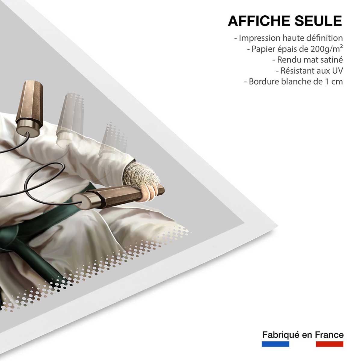 Affiche enfant karaté paresseux affiche seule, HEXOA