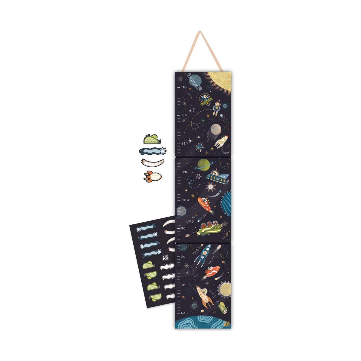 Toise avec stickers noir, bleu, vert, DJECO
