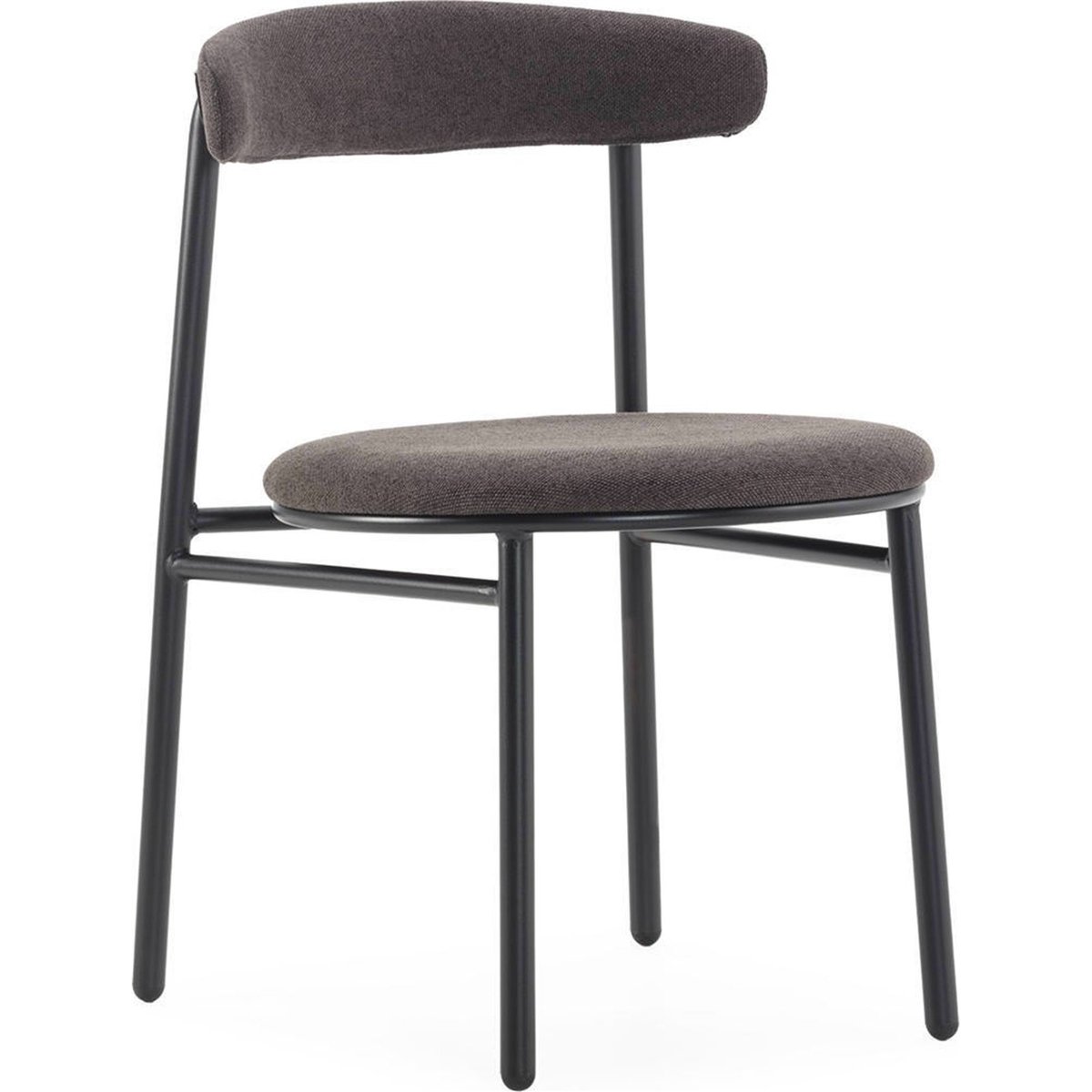 Chaise rembourrée métal, Style contemporain noir et san remo noir, RECOLLECTION