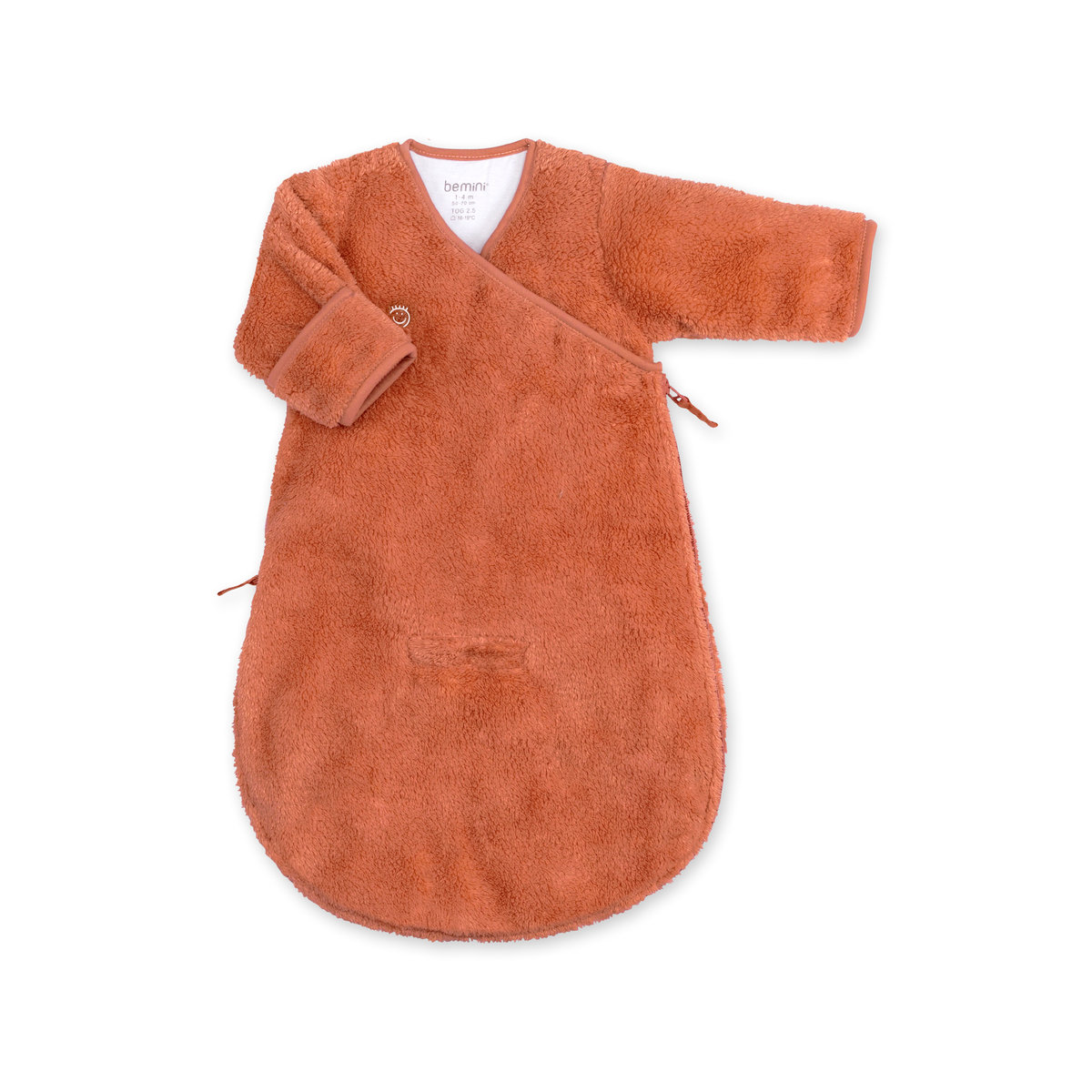 Gigoteuse avec moufles hiver - TOG 2.5 Chaud tout doux noisette, BEMINI