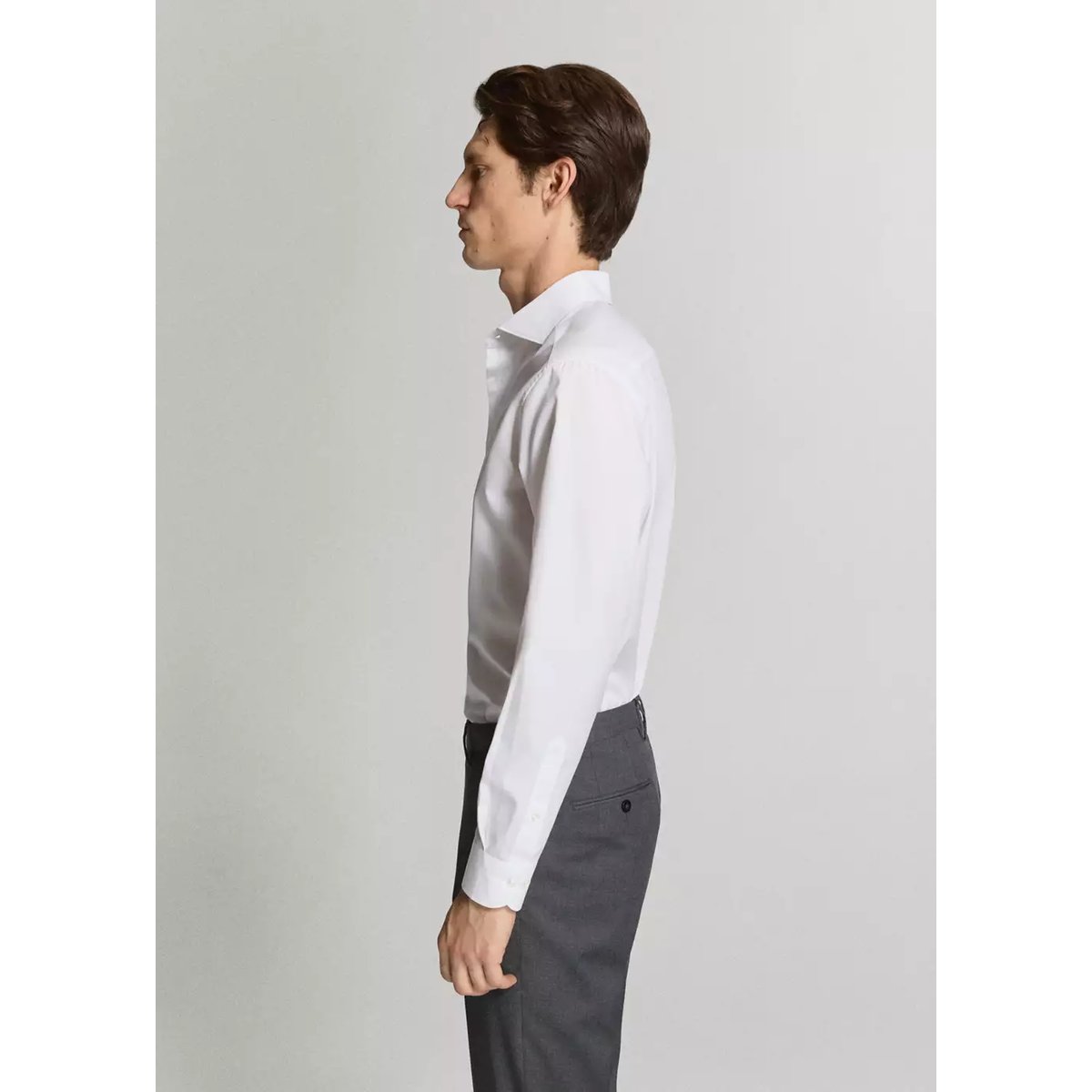Chemise de costume regular-fit 100 % coton blanc, MANGO MAN