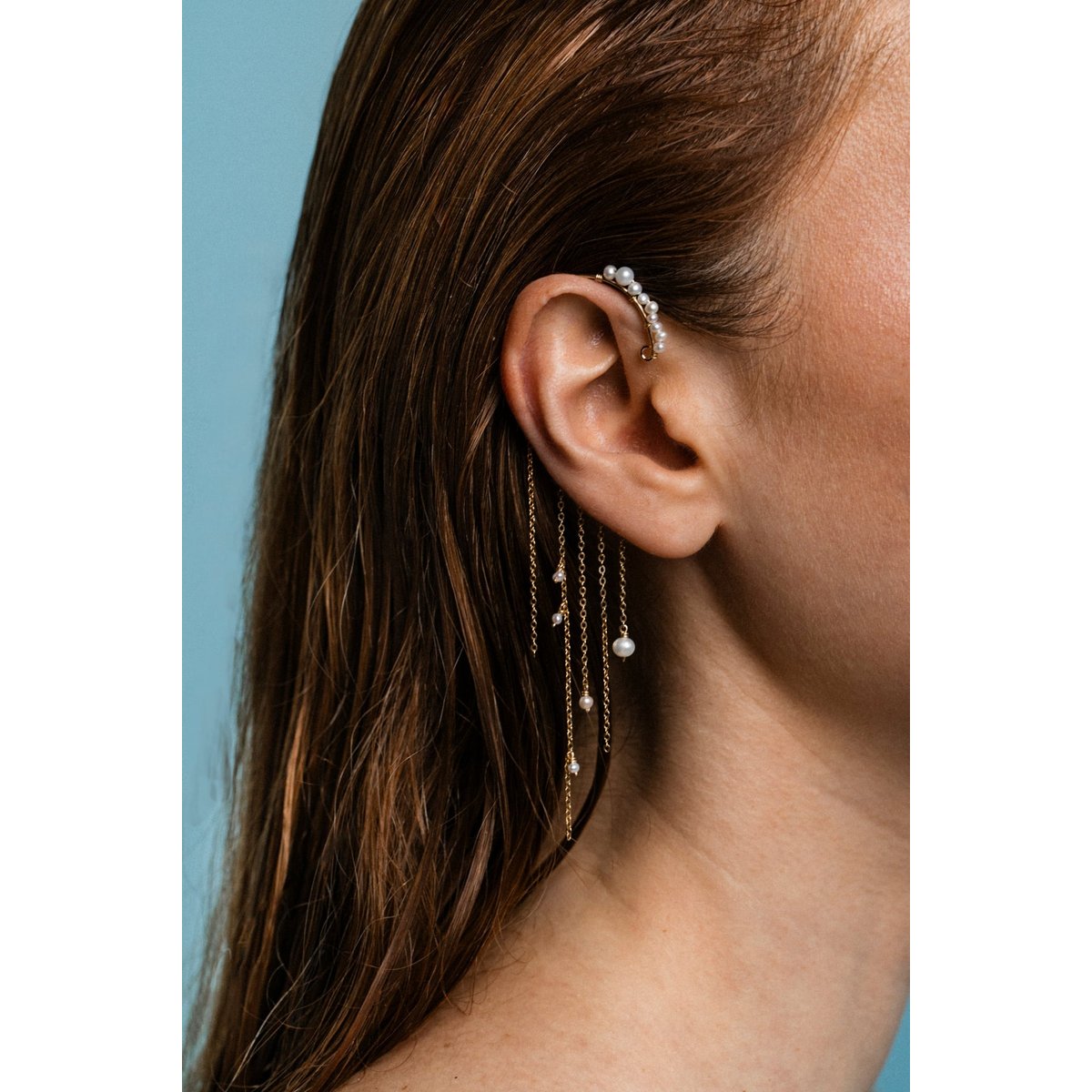 Bijou d'oreille Faraya - Perles de culture argent / tanzanite, YAY PARIS