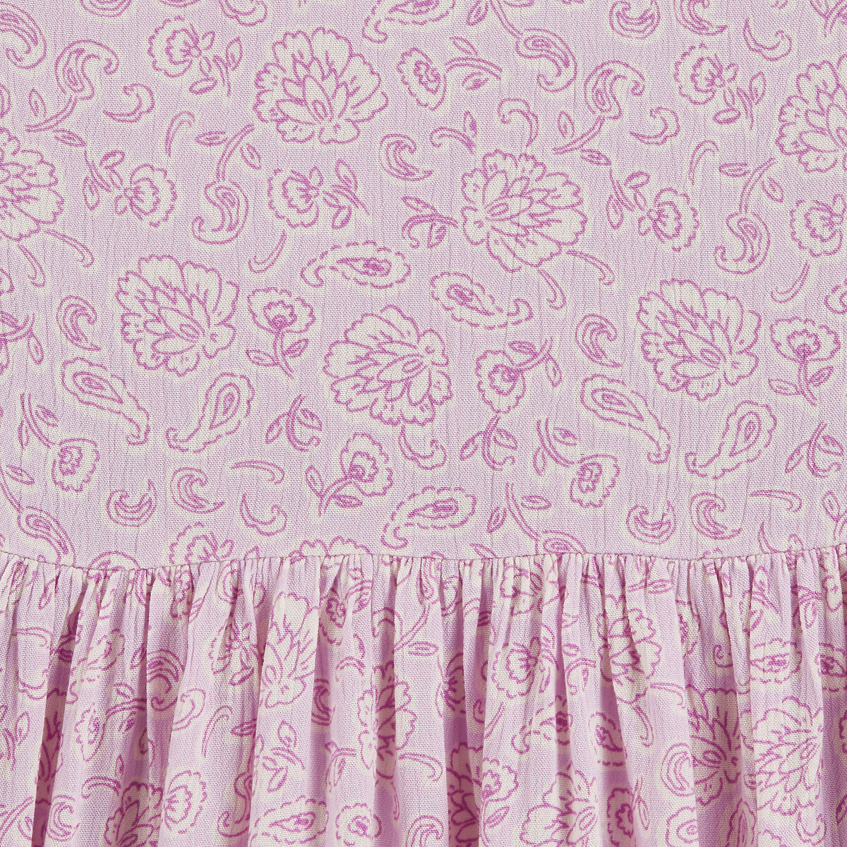 Printed Short Sleeve Blouse mauve print, LA REDOUTE COLLECTIONS