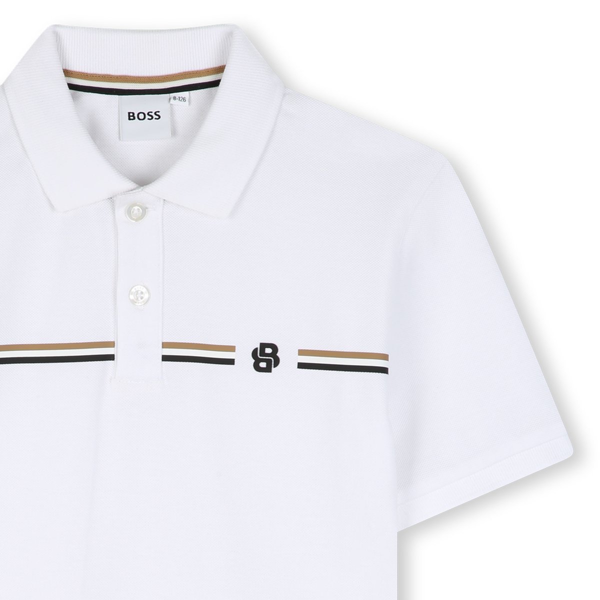 Polo manches courtes blanc, BOSS KIDSWEAR