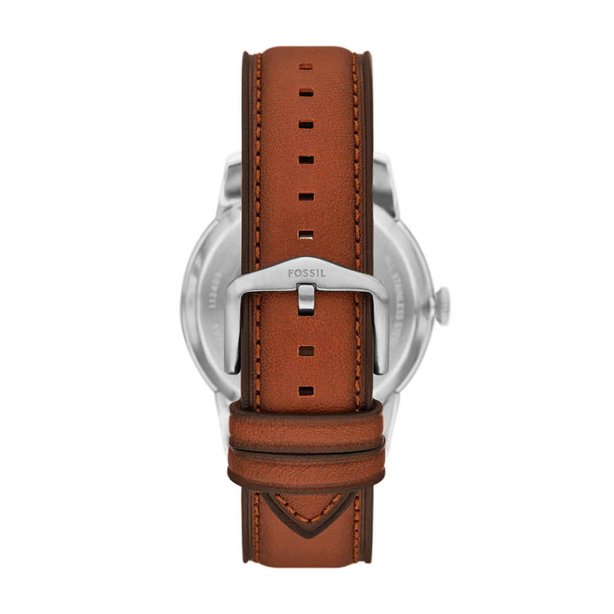 Montre Analogique  TOWNSMAN argenté vert marron, FOSSIL