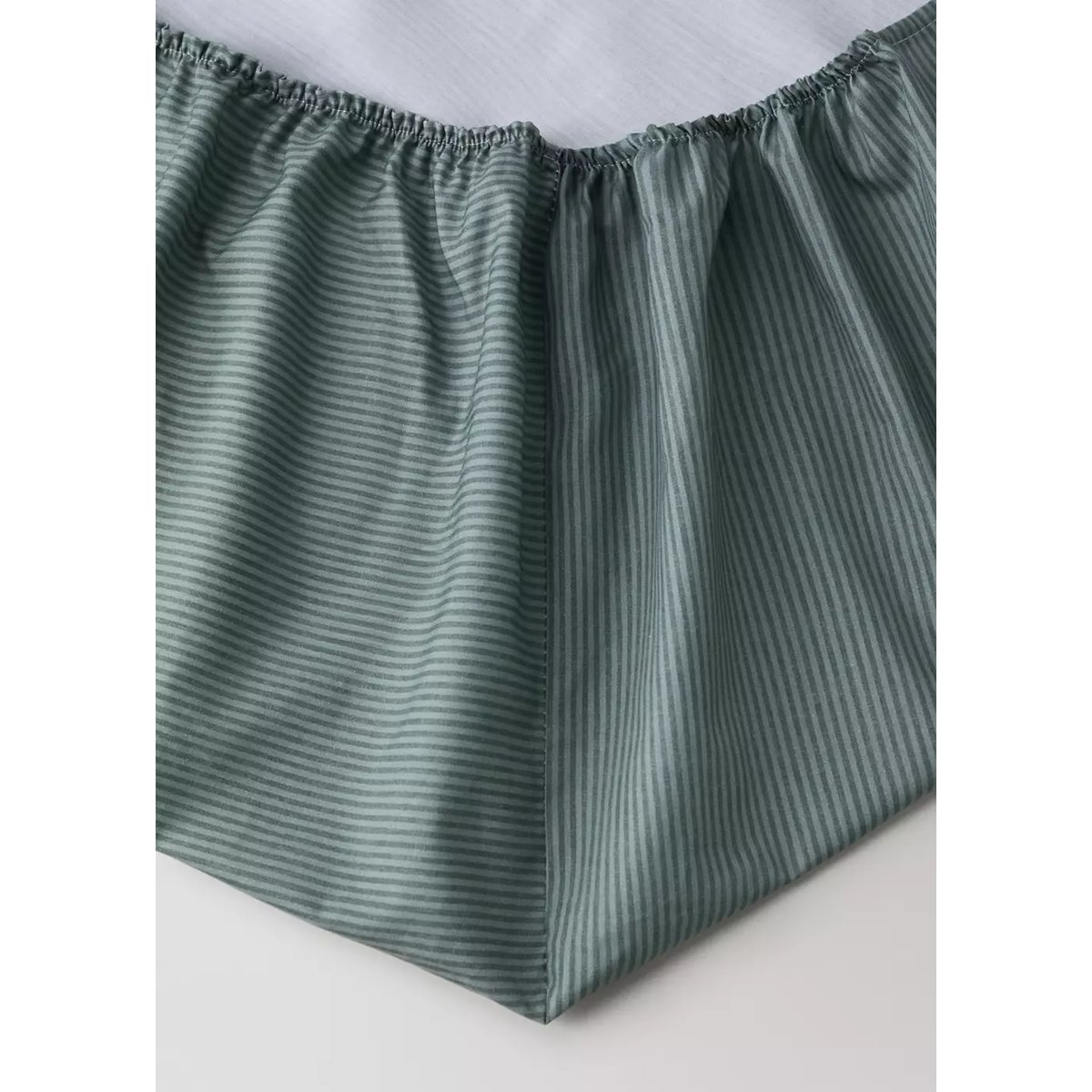 Drap-housse percale de coton berceau 90 cm vert, MANGO HOME