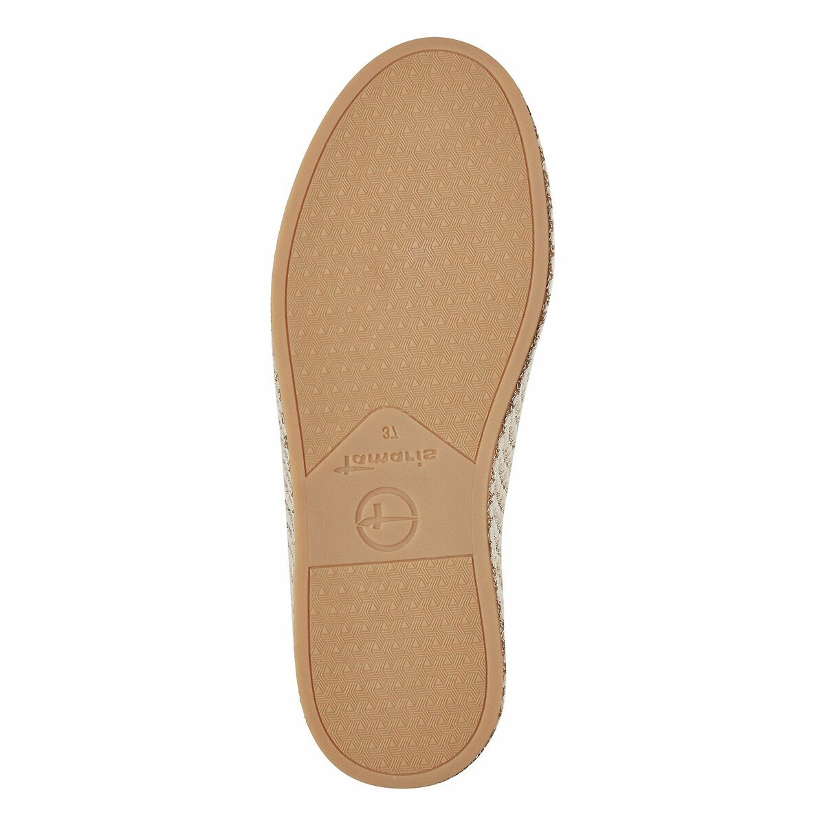 Trainers with Rope-Effect Sole white/gold-coloured, TAMARIS