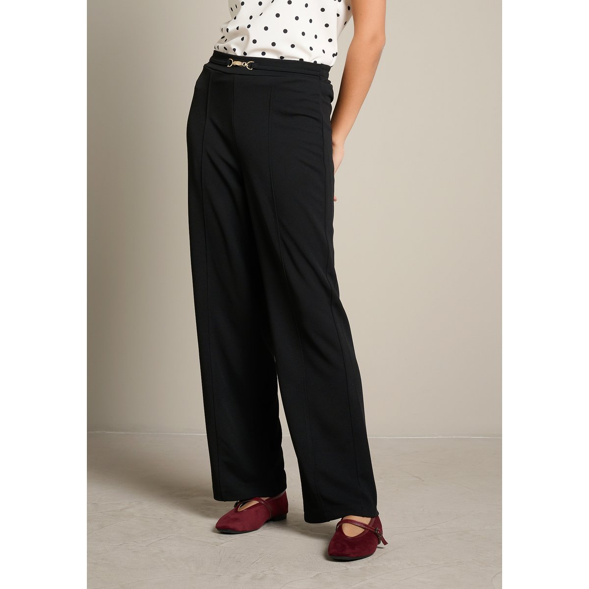 Pantalon droit noir, LOLALIZA