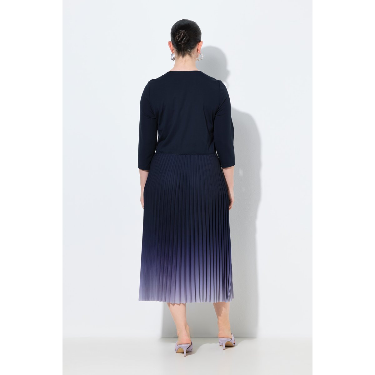 Robe midi marine foncé, ULLA POPKEN
