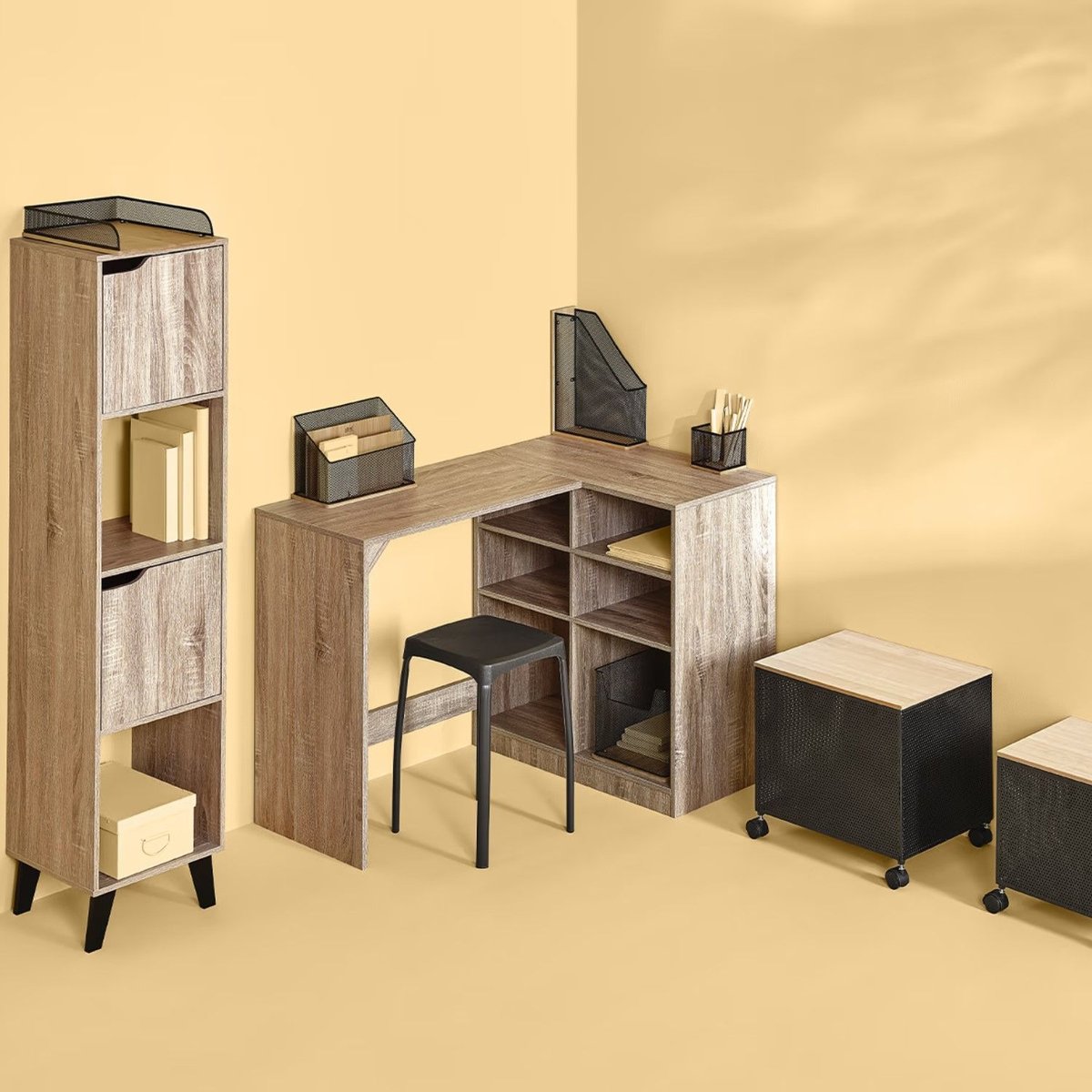 Range-documents en bambou HAVI noir, 5FIVE SIMPLY SMART
