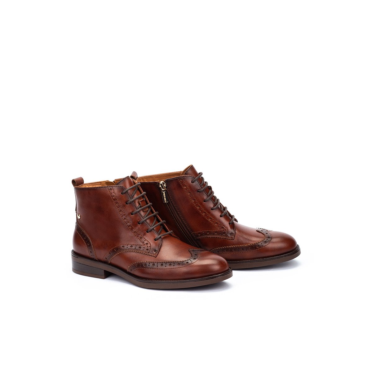 Bottines plates cuir Puertollano cognac, PIKOLINOS