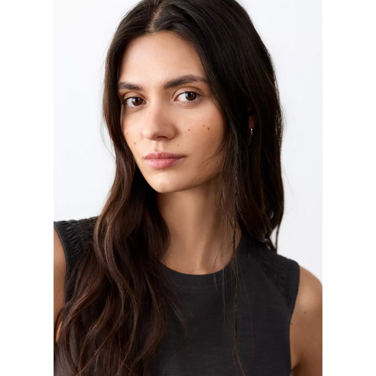 Robe longue détail ouvertures gris anthracite, MANGO TEEN
