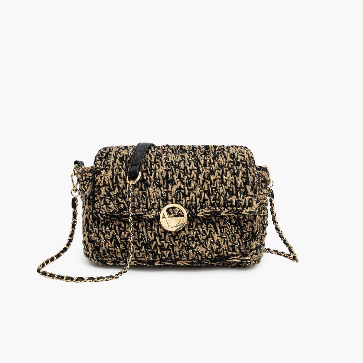 Sac porté épaule  Tinda noir,doré, LOLLIPOPS