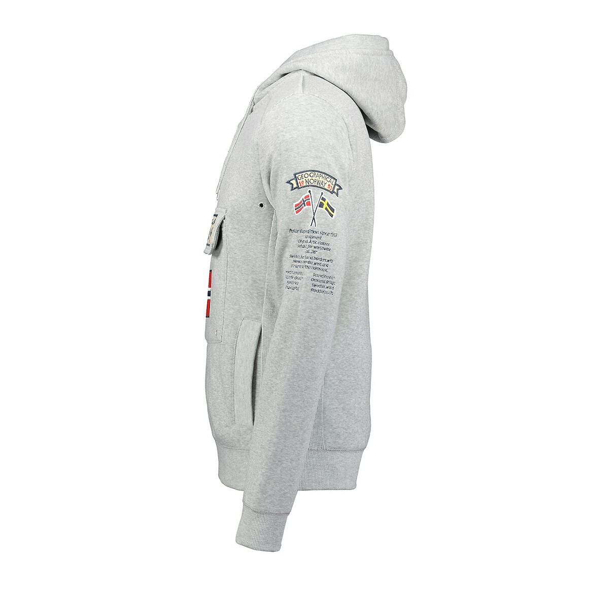 Sweat à capuche Gymclass gris chiné, GEOGRAPHICAL NORWAY