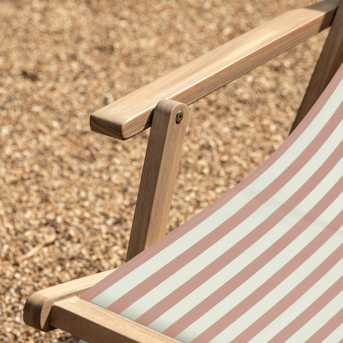 Ockley Striped Garden Deck Chair clay brown, SO'HOME