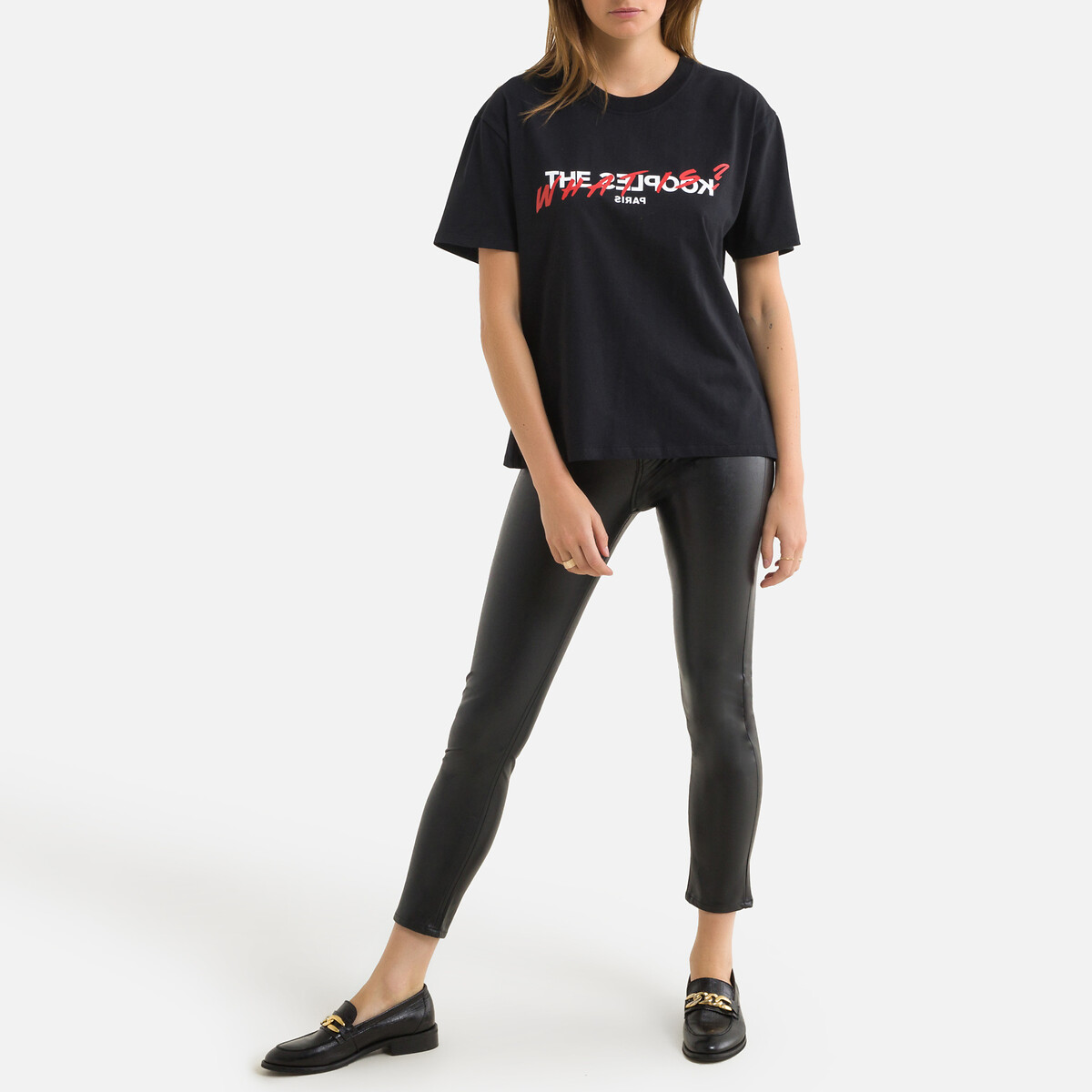Crew Neck T-Shirt with Short Sleeves black, THE KOOPLES