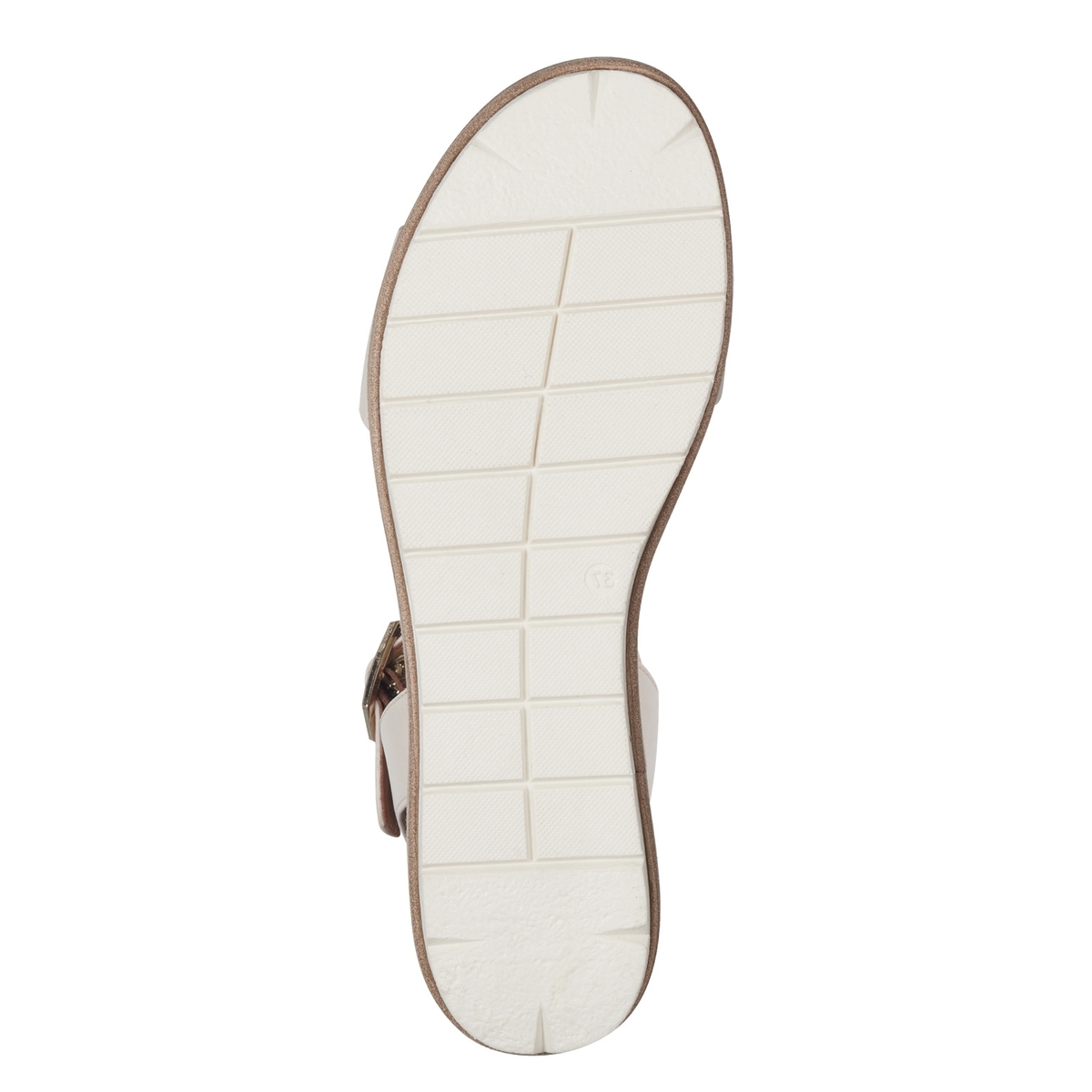 Sandale à talon en cuir beige ivoire, TAMARIS