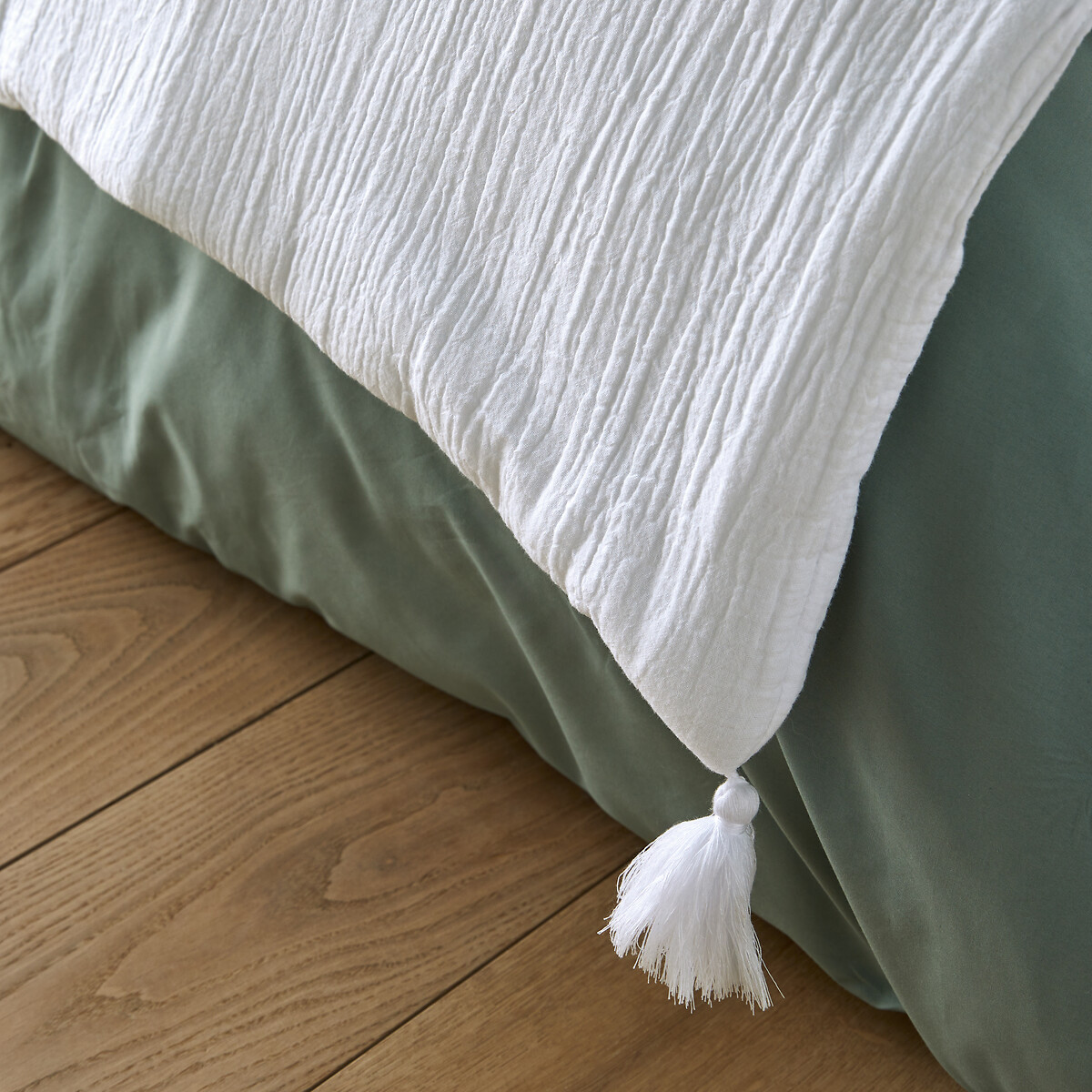 Housse de coussin matelassée gaze de coton, Kumla blanc, LA REDOUTE INTERIEURS