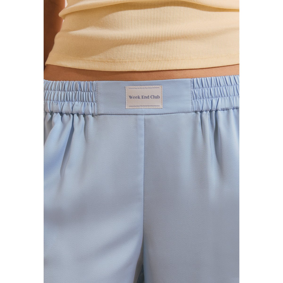 Pantalon de pyjama satiné BRUNE bleu ciel, ETAM