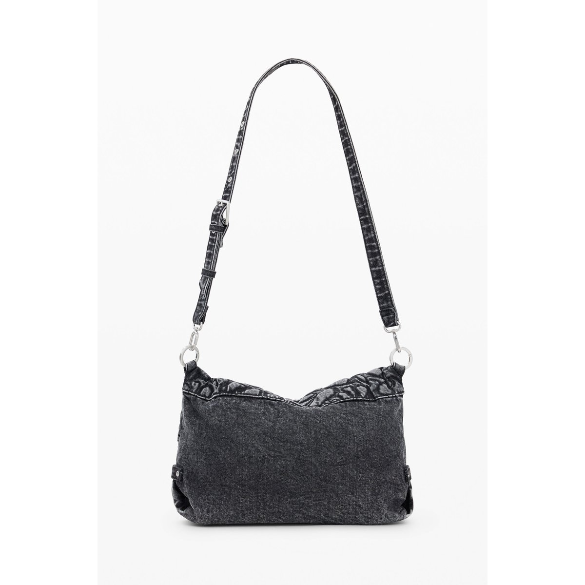 sac brodé de taille moyenne noir, DESIGUAL