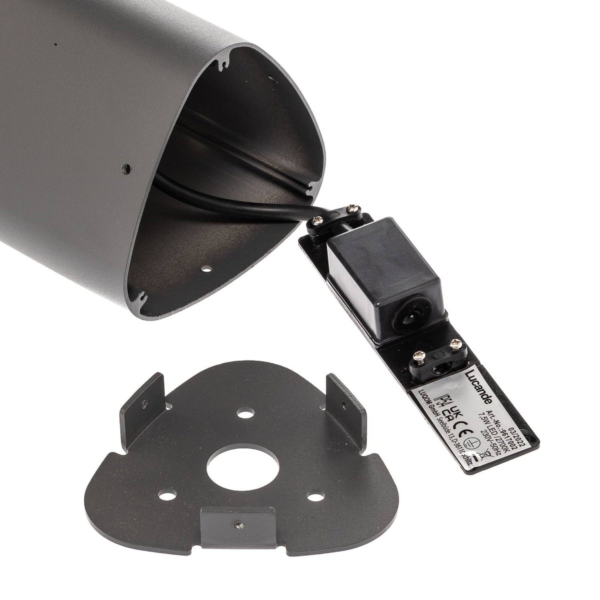 Luminaire extérieur en aluminium moderneLED anthracite, LUCANDE