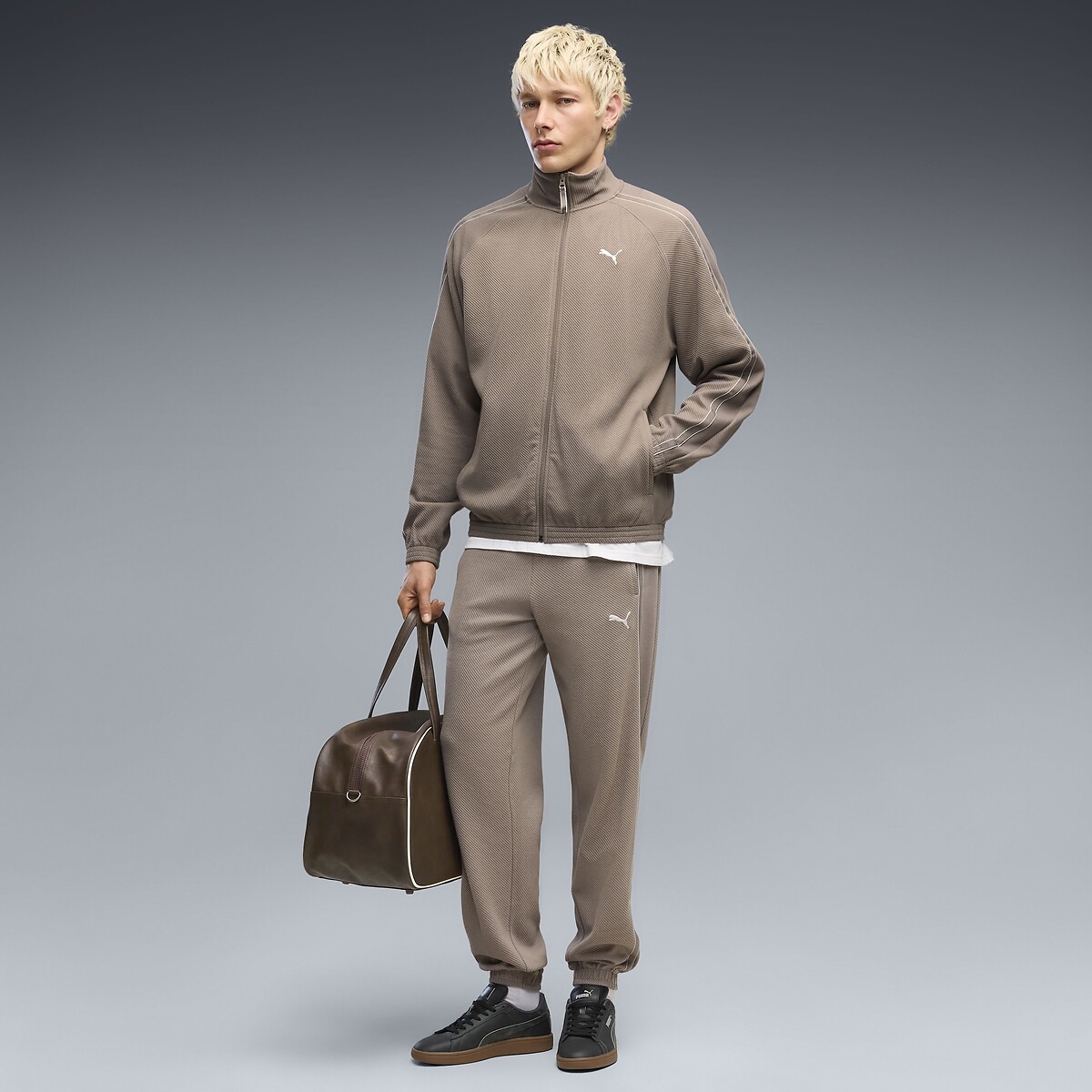 Sweatshirt mit Reissverschluss Puma Class taupe-grau, PUMA