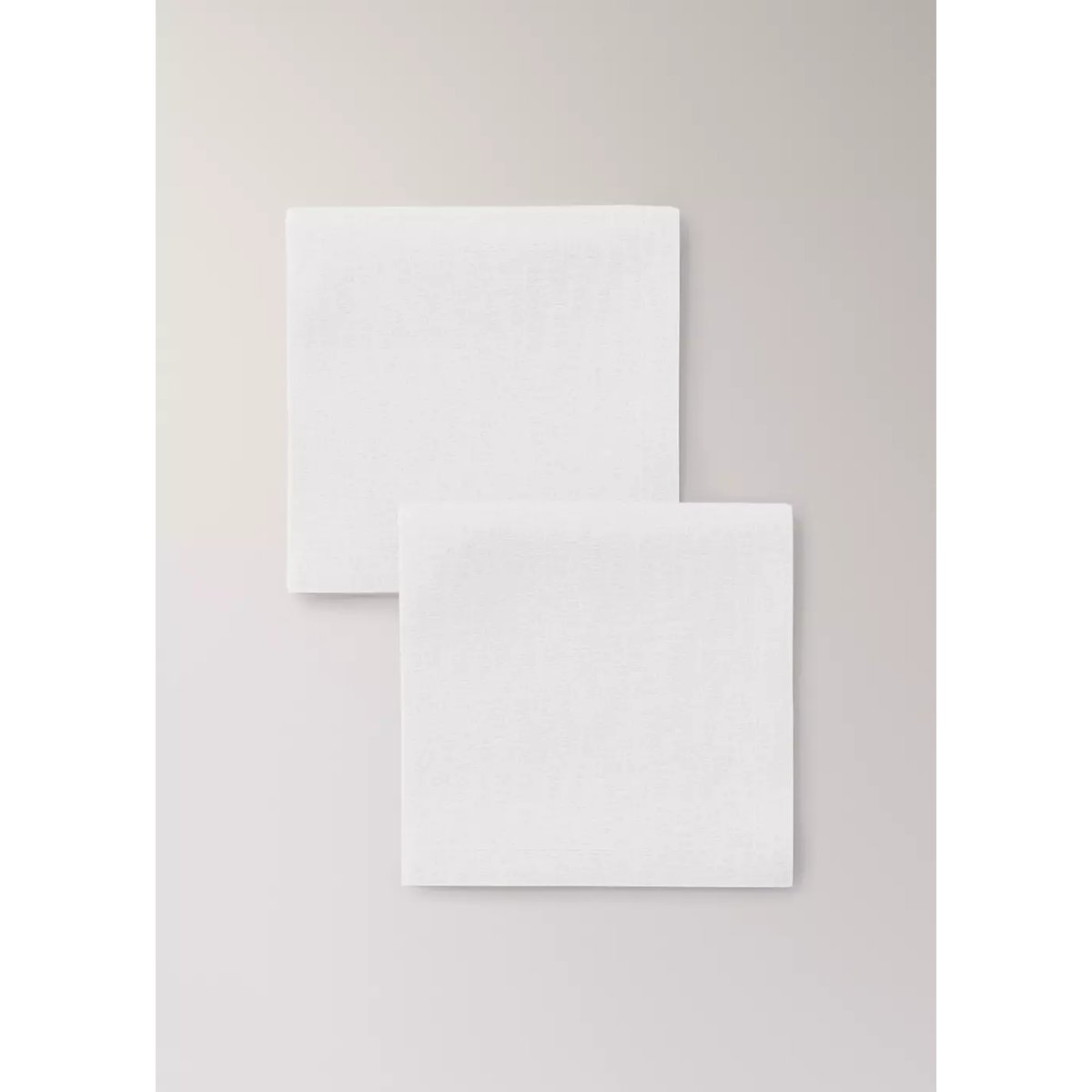 Serviettes de table 100 % lin blanc, MANGO HOME