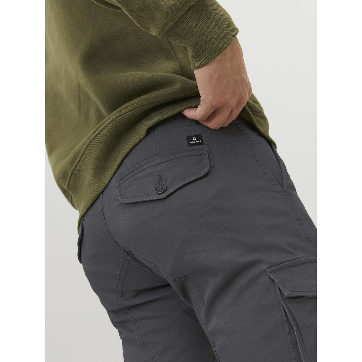 Pantalon cargo, Paul Flake asphalt, JACK & JONES