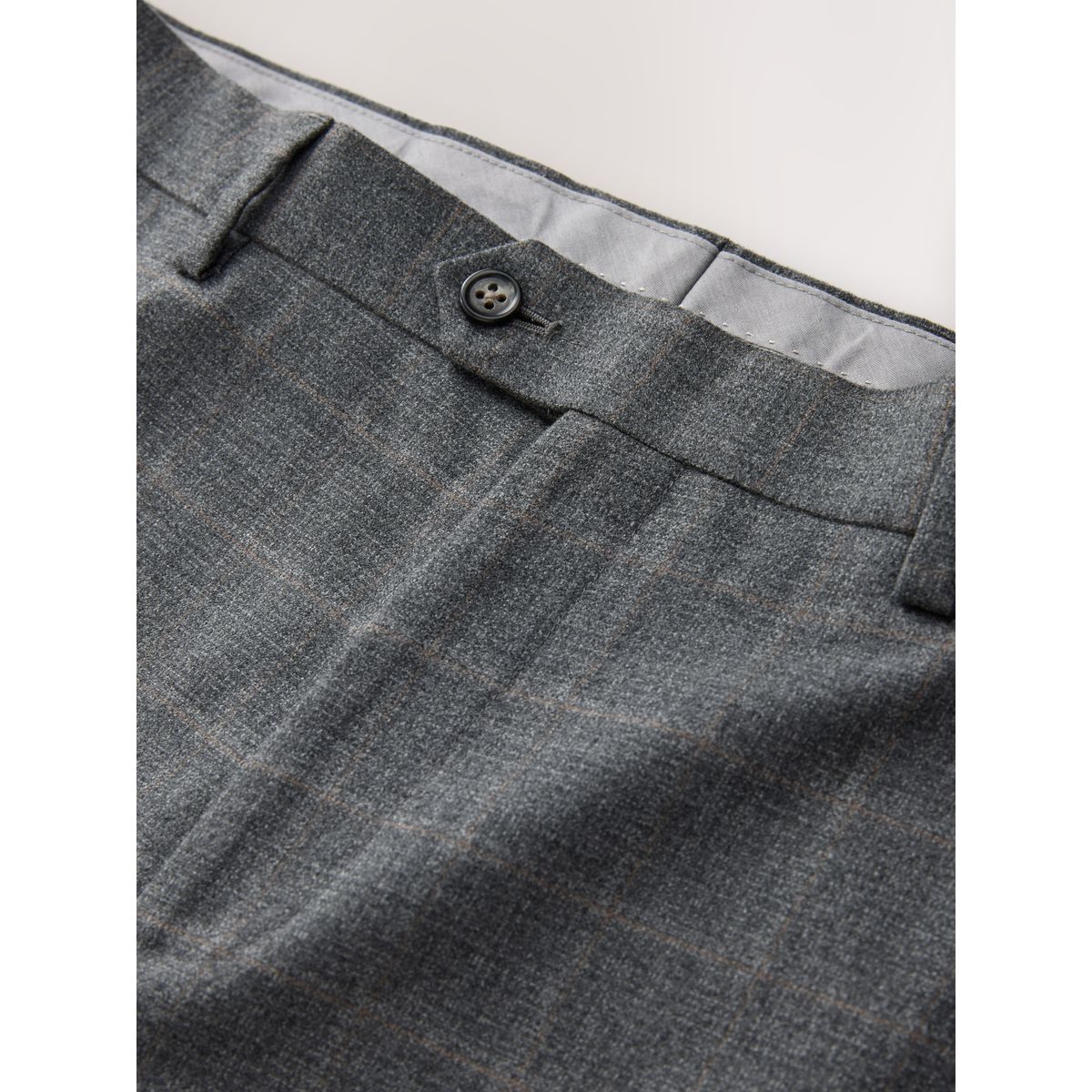 Pantalon de costume en flanelle à carreaux gris, NEXT