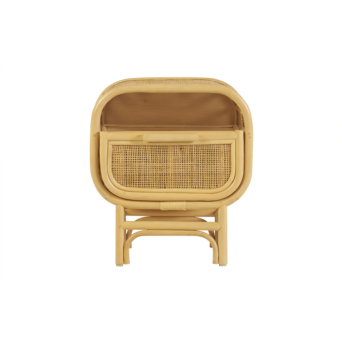 Table de chevet avec tiroir en rotin LUWAK naturel, MILIBOO