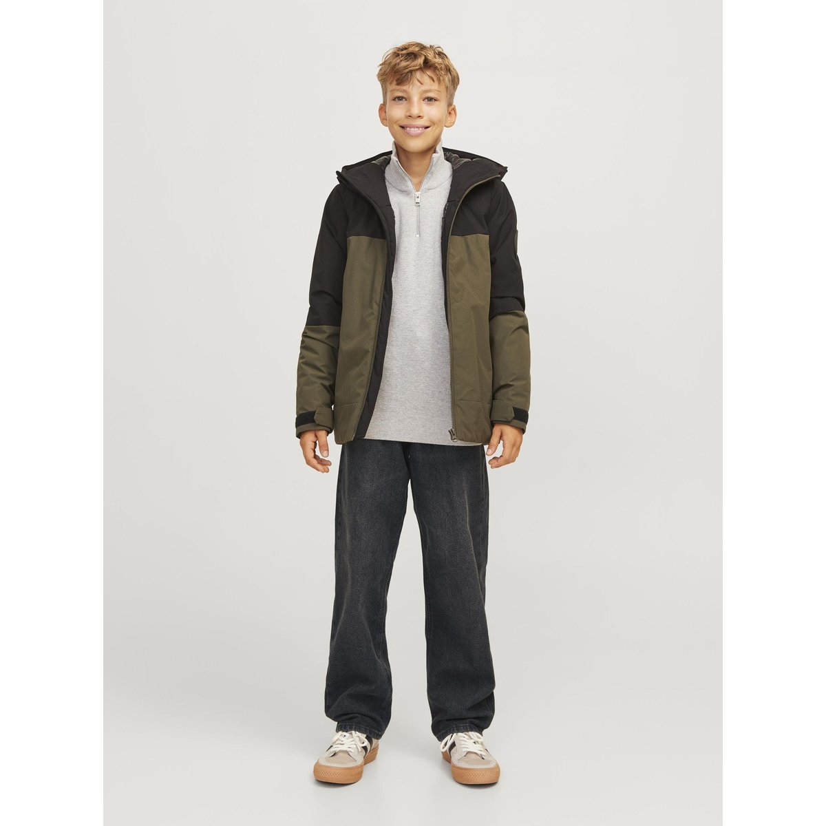 Jean Coupe Décontractée black denim 1, JACK & JONES JUNIOR