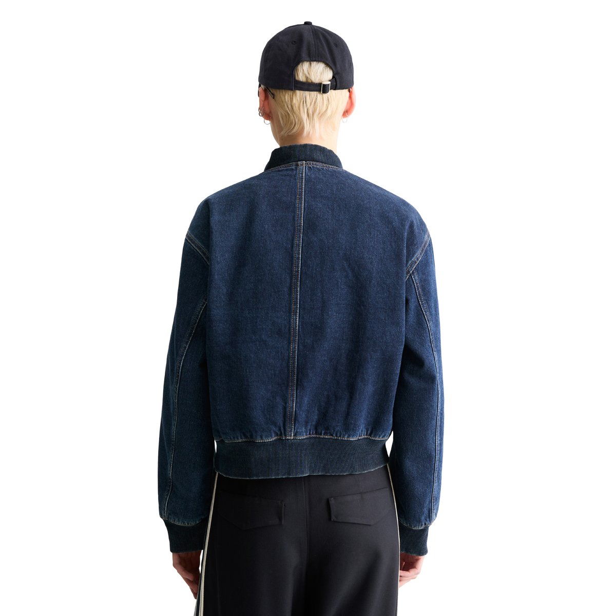 Blouson en jean regular en denim rigide bleu foncé, MARC O’POLO DENIM