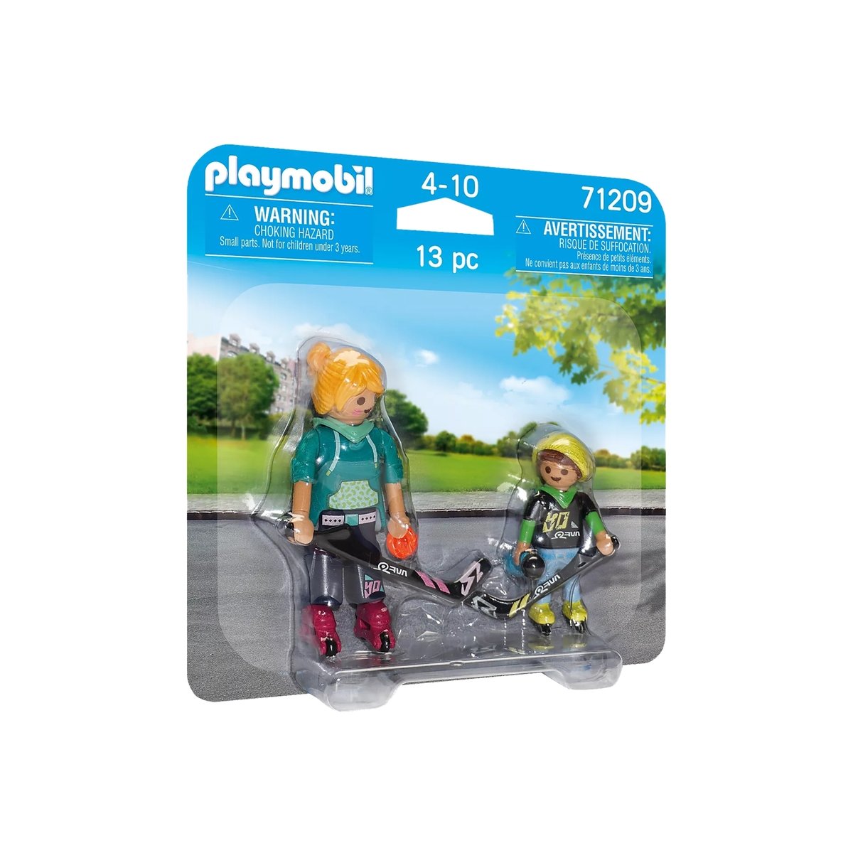 Joueurs de roller hockey multicolore, PLAYMOBIL