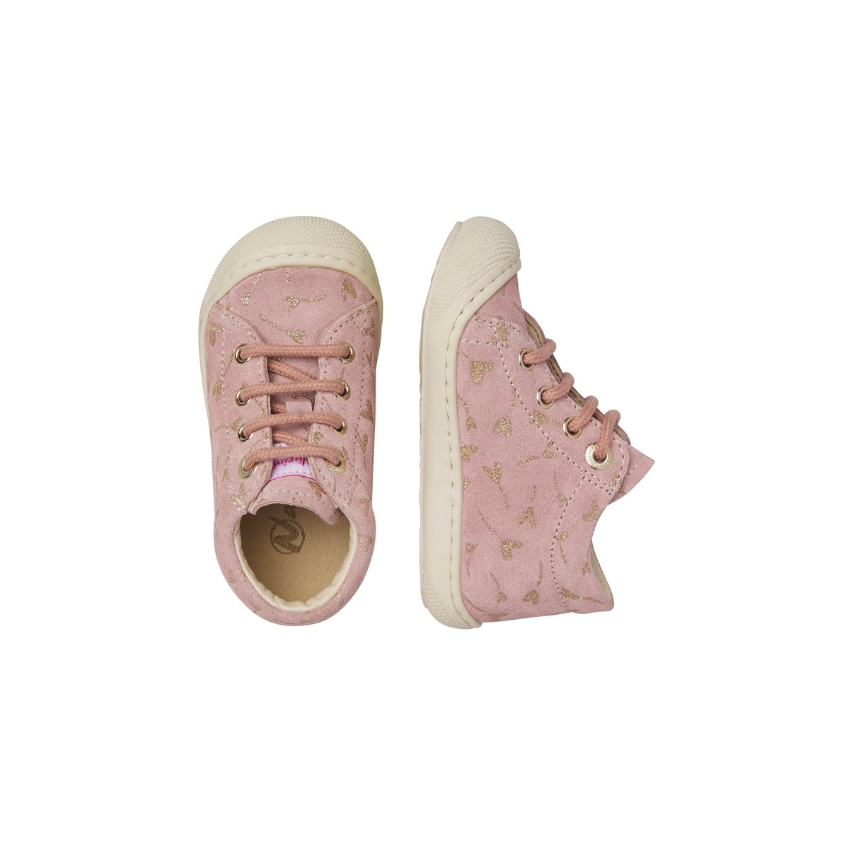 Chaussures premiers pas en suède COCOON rose-, NATURINO
