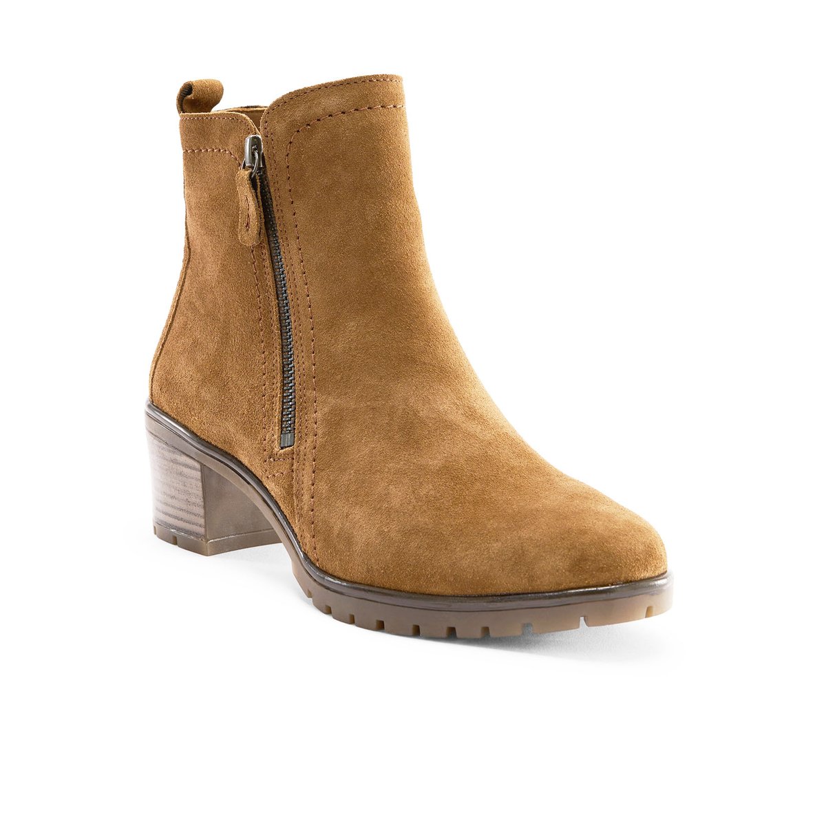 Boots cuir velours camel, PEDICONFORT