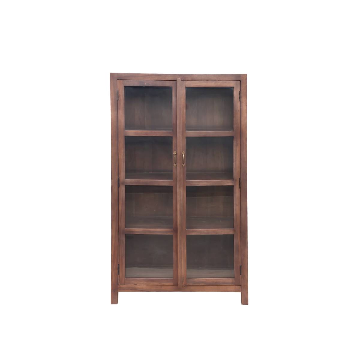 Vitrine en bois recyclé INDRA bois foncé, MADE IN MEUBLES