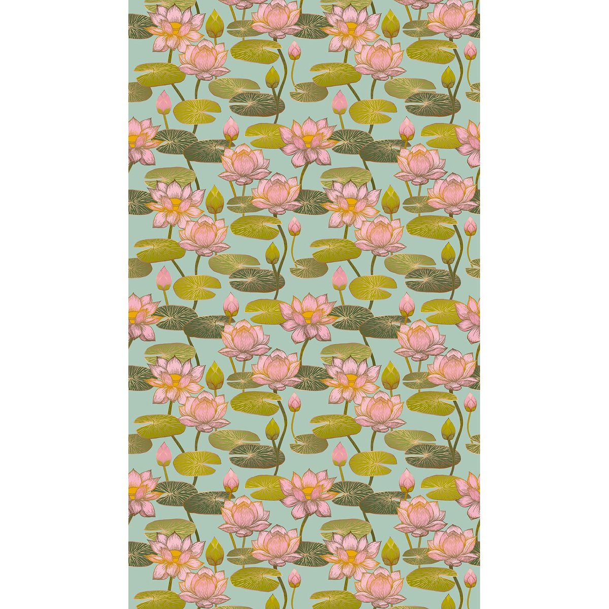 Papier peint fleurs de lotus intissé, HEXOA