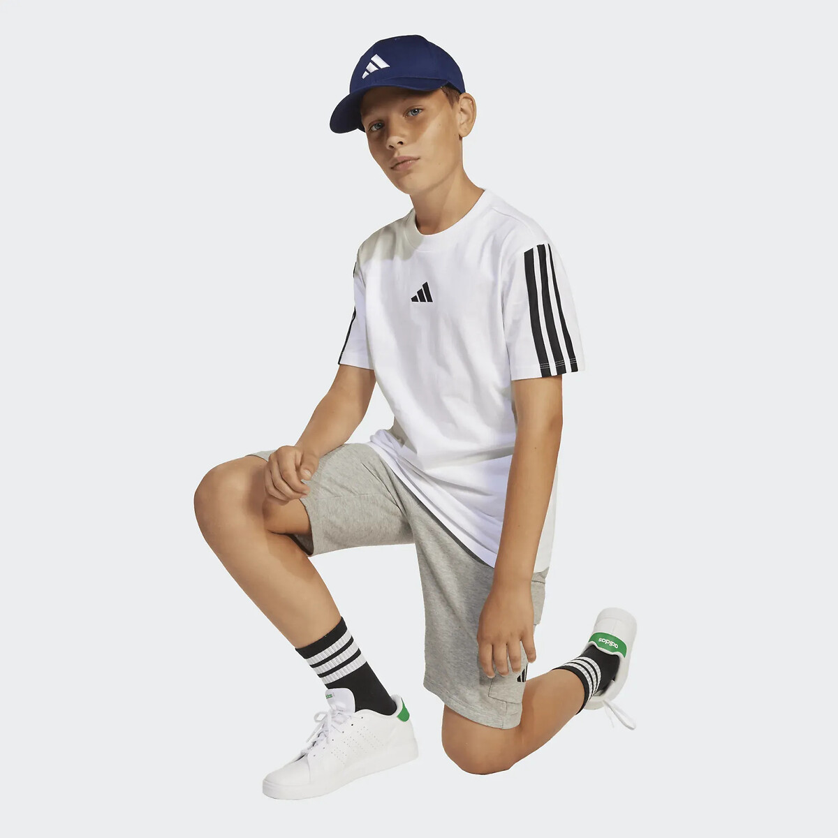 Essentials 3-stripes short sleeve t-shirt white, adidas Performance