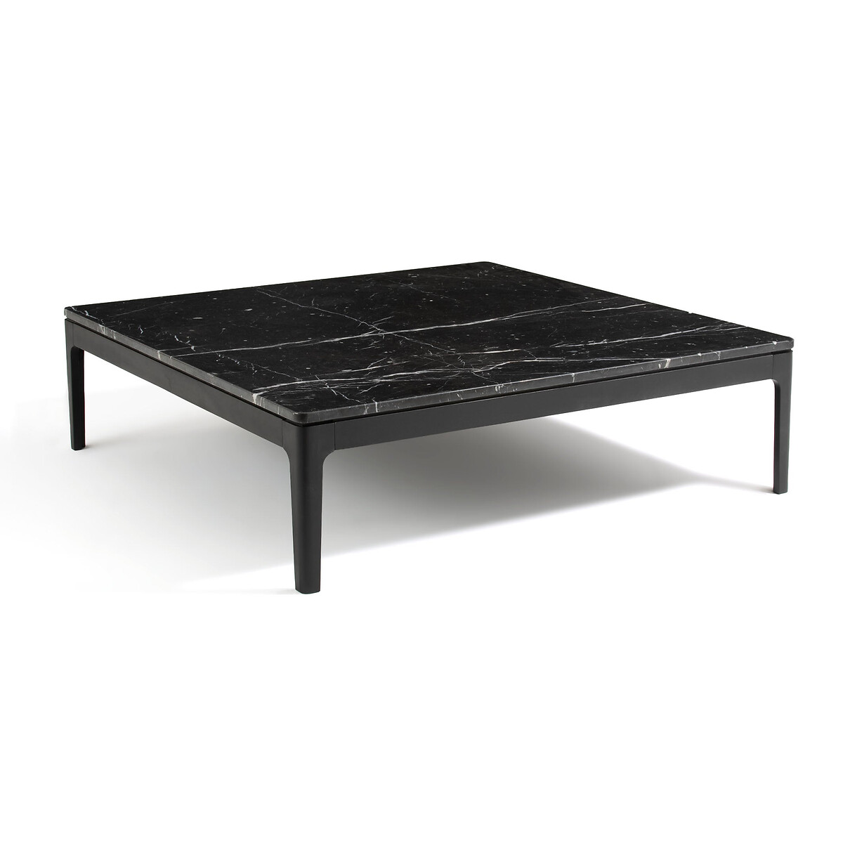 Mesa de centro de mármol negro y roble macizo, Helda, diseño de Emmanuel Gallina mármol negro, AM.PM X EMMANUEL GALLINA