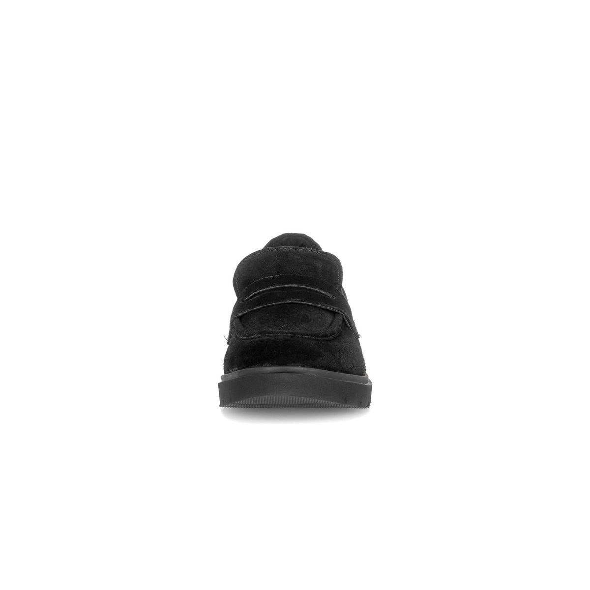 Mocassins en cuir à talon décroché noir velours, GABOR
