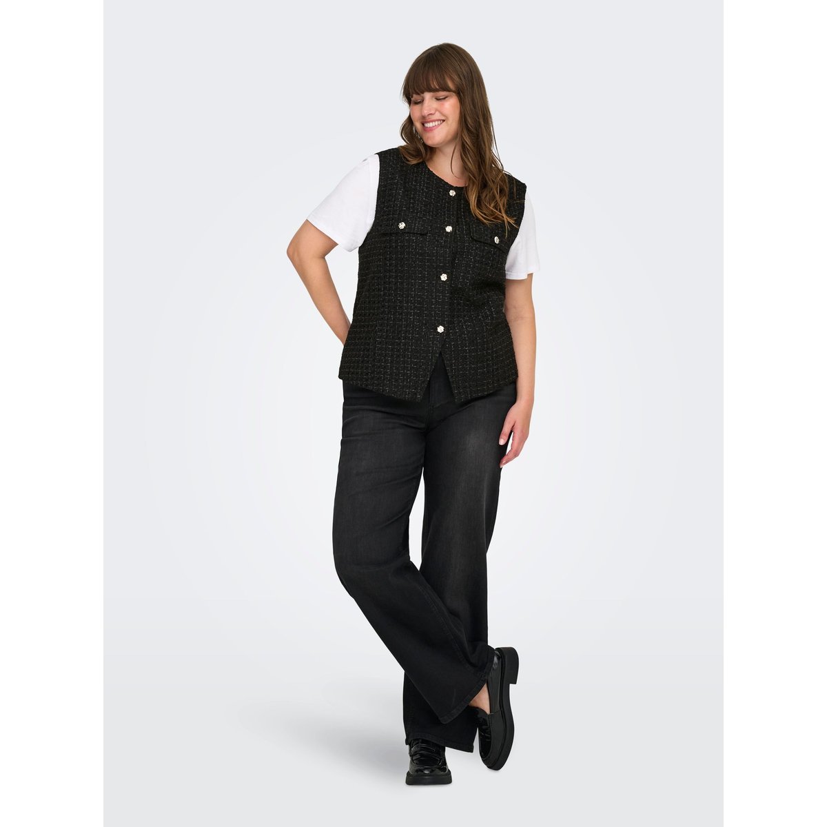Gilet noire - black, ONLY CARMAKOMA