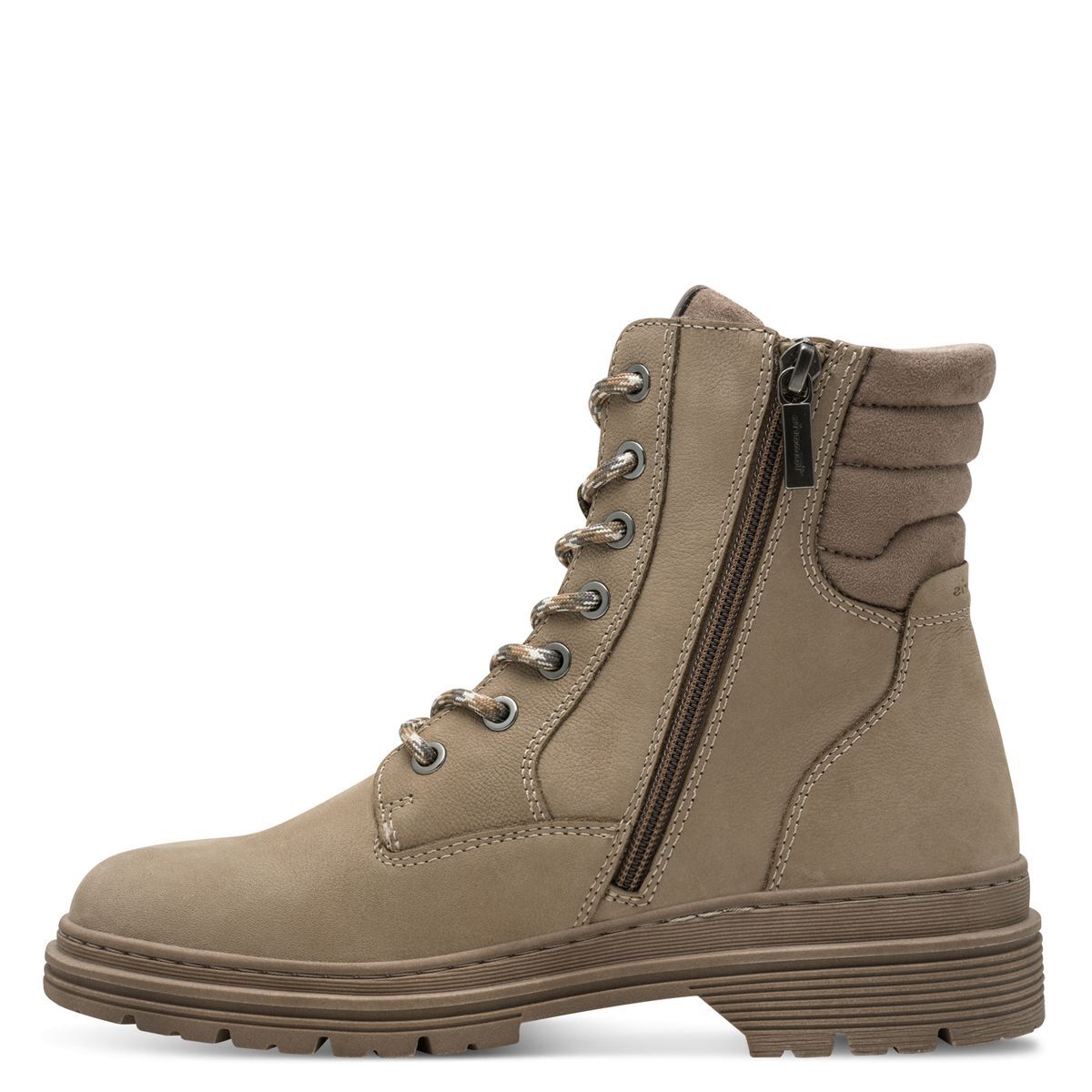 Bottine en cuir marron taupe, TAMARIS