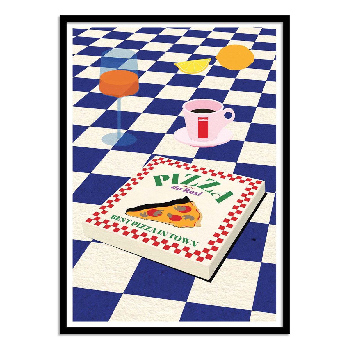 Affiche d'art - Pizza da Rosi - Rosi Feist couleur unique, WALL EDITIONS