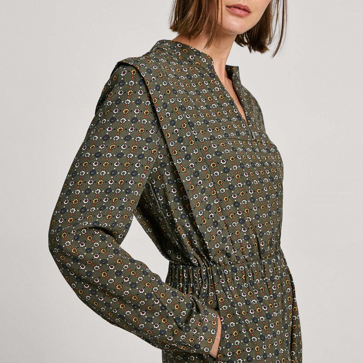 Combinaison Longue À Imprimé Floral vert feuille, PEPE JEANS
