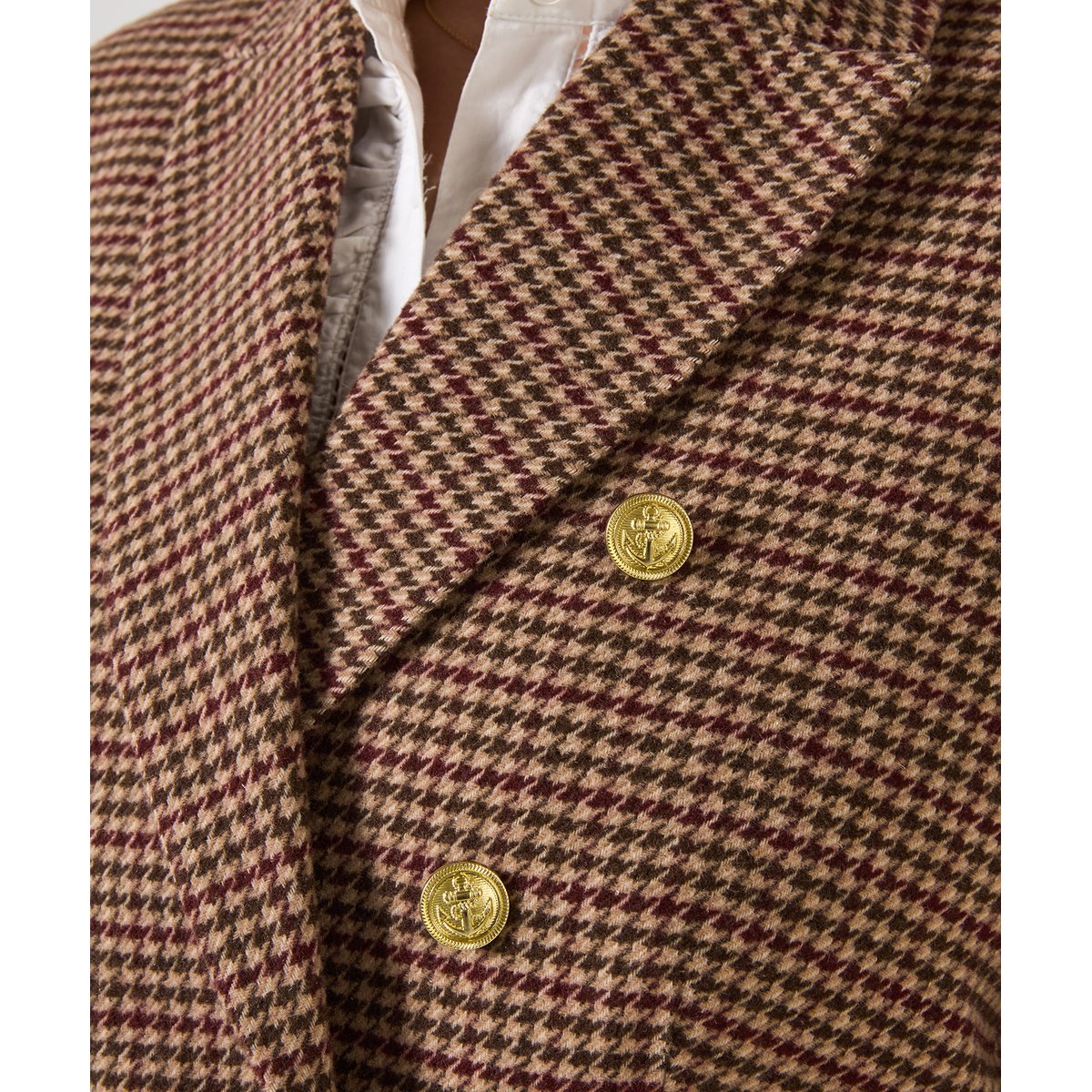 Veste à Carreaux Asymétrique Freya marron, JOE BROWNS