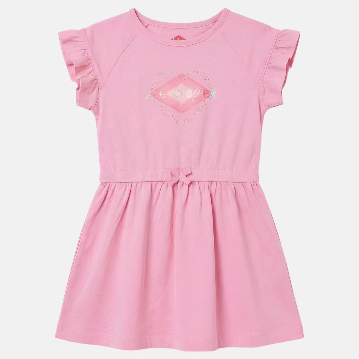 Robe manches courtes, col rond BOHÈME rose, LEE COOPER