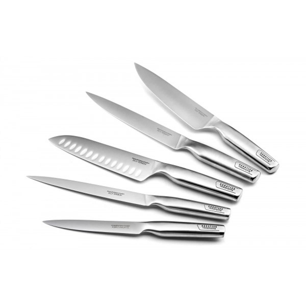 Trousse 5 couteaux de cuisine - ASEAN gris, SABATIER TROMPETTE