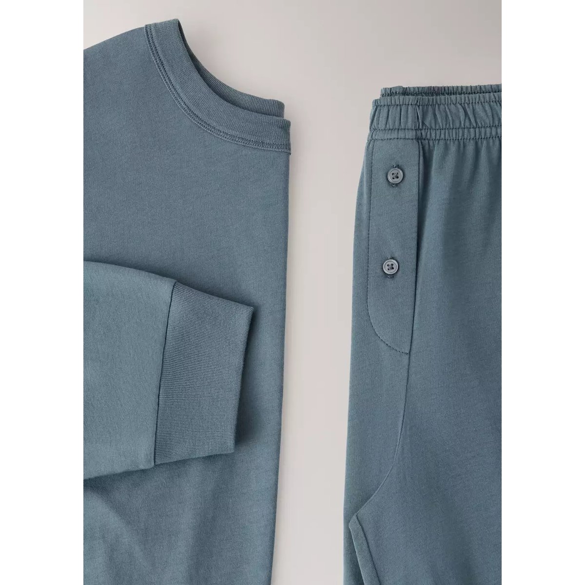 T-shirt de pyjama 100 % coton bleu, MANGO